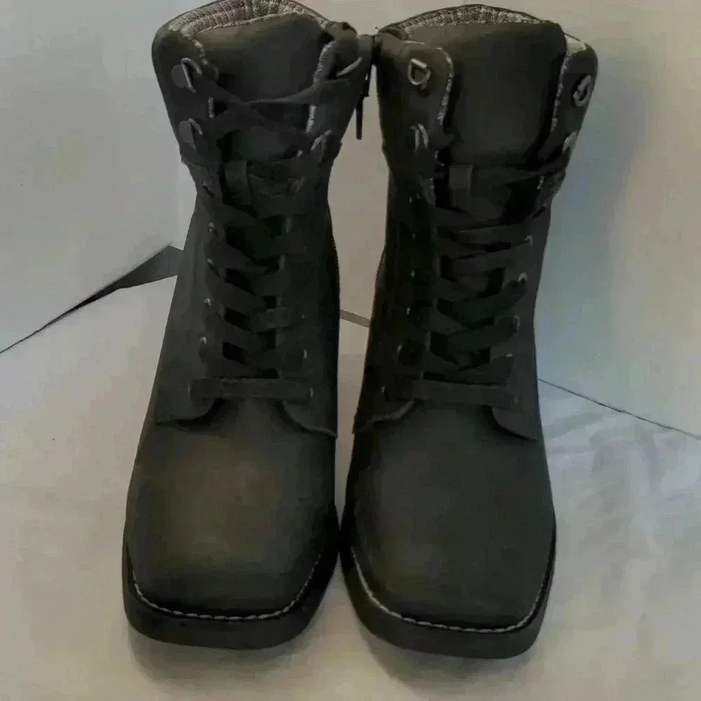 Crown Vintage inner zip heeled Boots 9 1/2 - Picture 3 of 9